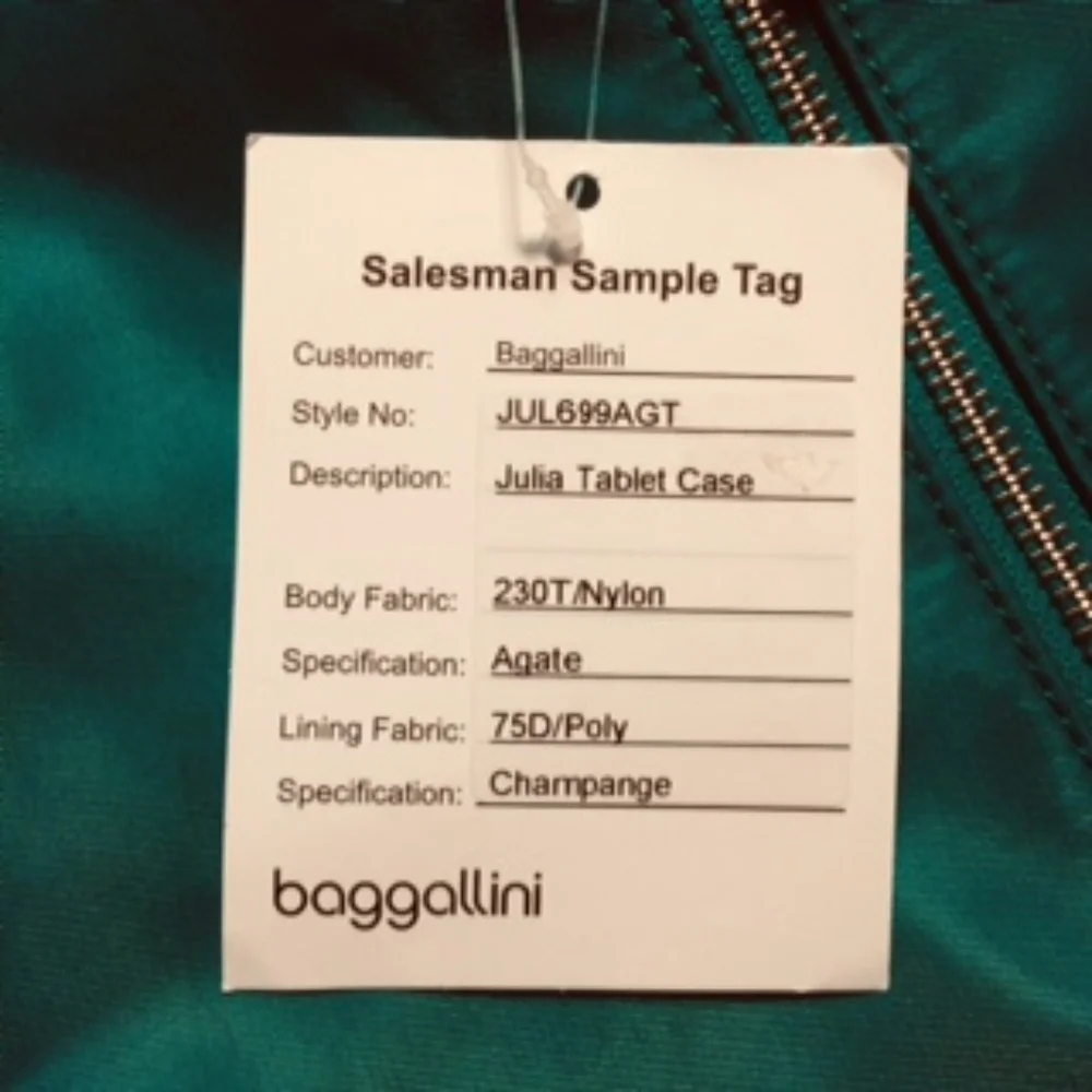 Baggallini Teal Julia Tablet Case Sample - NWT